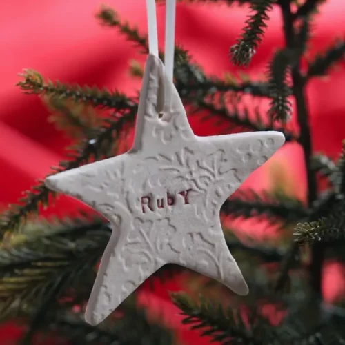 Christmas Star personalised hanging ornament