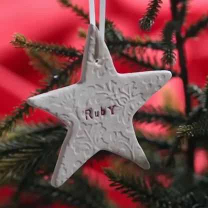 Christmas Star personalised hanging ornament