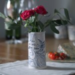 Small Impressed Vase - Handmade Irish Pottery Bud Vase