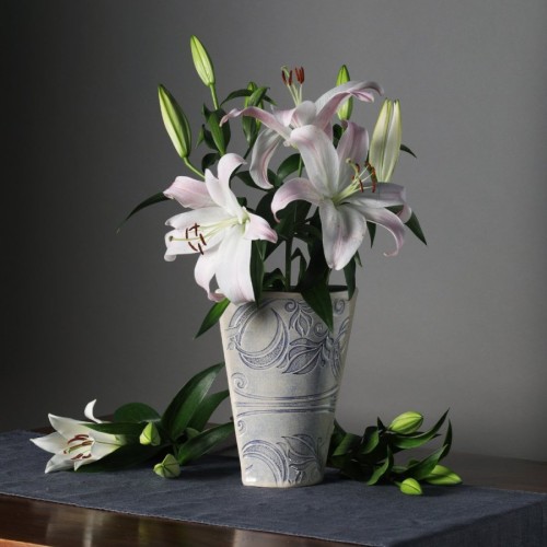 Impressed Bouquet Vase