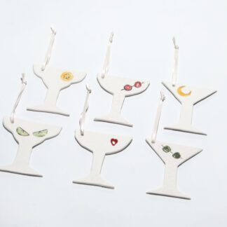 Porcelain Cocktail Ornaments